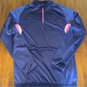Puma Arsenal FC 1/4 Quarter Zip Training Top Navy Pink Size Medium